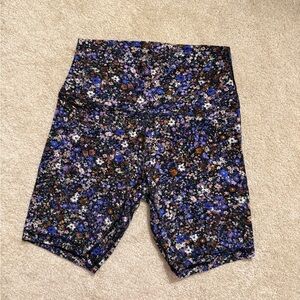 Floral Lululemon Biker Shorts